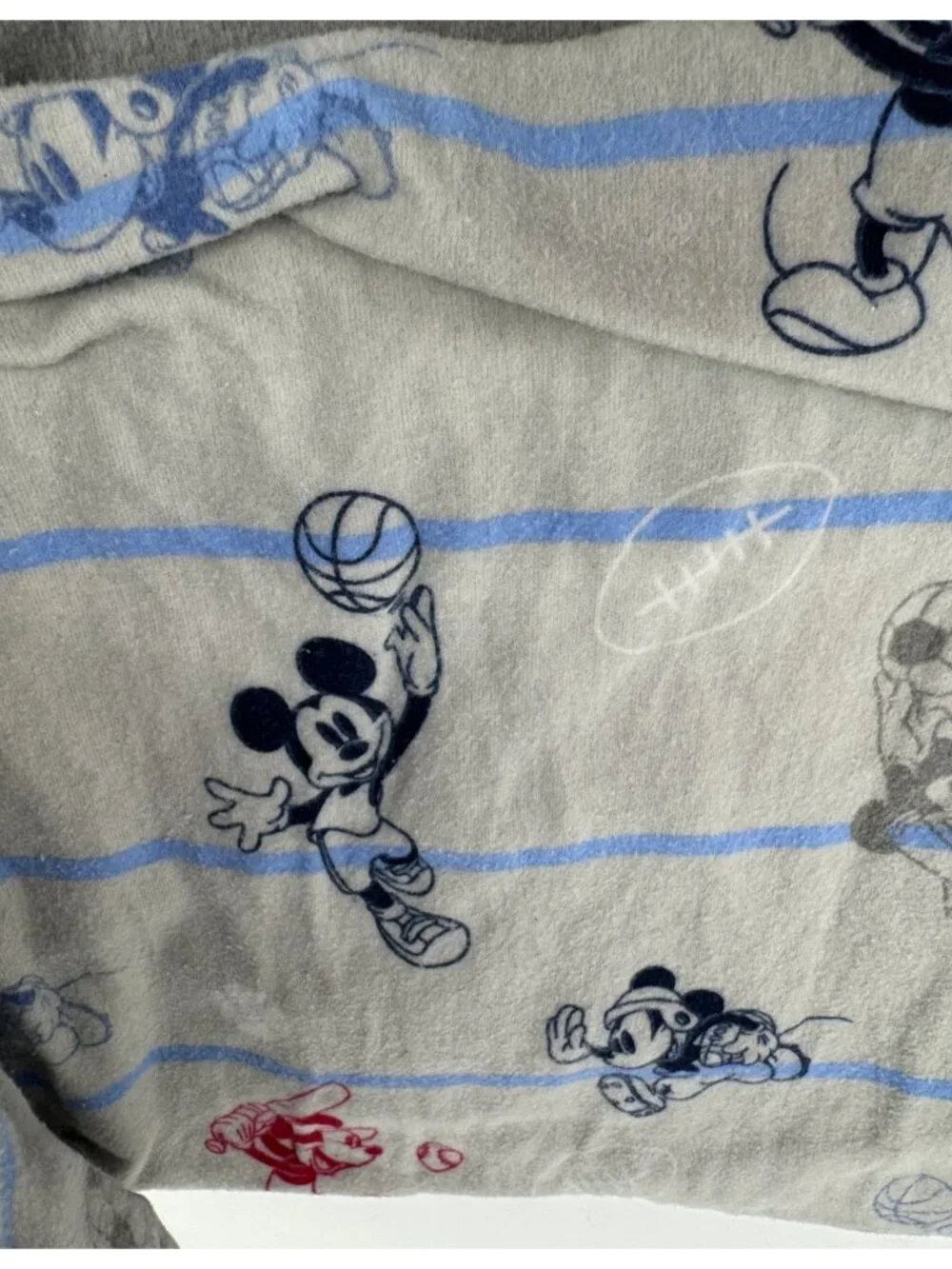 Disney Jumping Beans Bedsheet Flat & Fitted Sheet Set Twin Mickey Mouse Gray